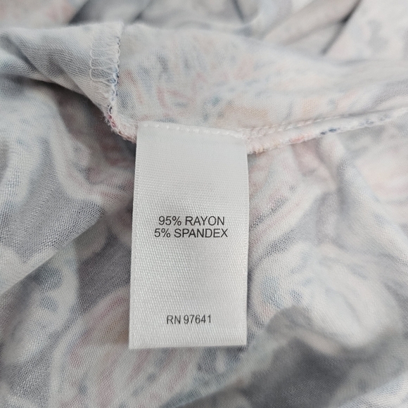 J. Jill Paisley A-Line Summer Dress Super Soft Midi Length Size XS Petite - Picture 2 of 4